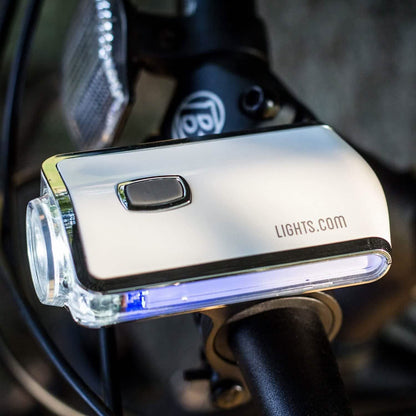 Prospect Park Compact Super Bright LED Bike Light with Blue Side Warning Lights